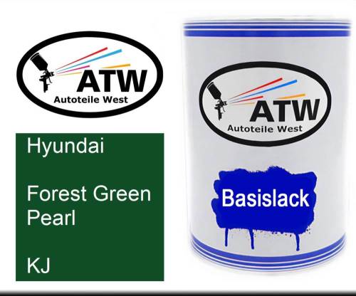 Hyundai, Forest Green Pearl, KJ: 500ml Lackdose, von ATW Autoteile West.